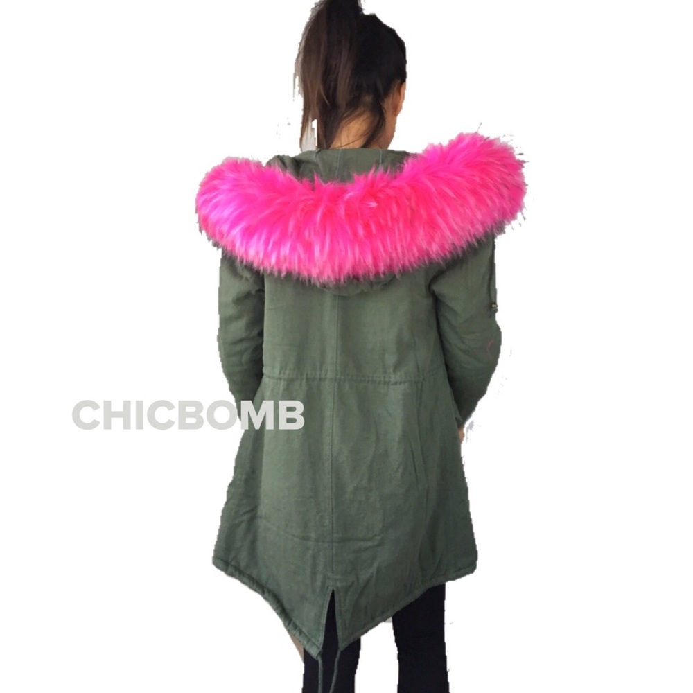FAUX FUR parka jacket - Picture 4 of 5
